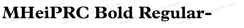 MHeiPRC Bold Regular字体转换